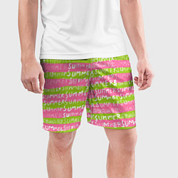 Шорты спортивные мужские Summer pattern, цвет: 3D-принт — фото 2