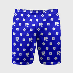 Шорты спортивные мужские Roblox blue pattern, цвет: 3D-принт