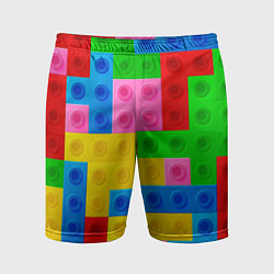 Шорты спортивные мужские Блоки цветового конструктора, цвет: 3D-принт