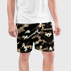 Шорты спортивные мужские Камуфляж сафари, цвет: 3D-принт — фото 2