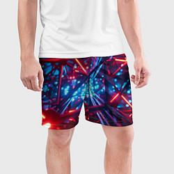 Шорты спортивные мужские Неоновые трубки, цвет: 3D-принт — фото 2