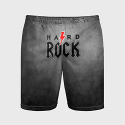 Шорты спортивные мужские Hard rock on dark grey, цвет: 3D-принт