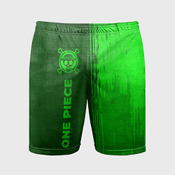 Мужские спортивные шорты One Piece - green gradient по-вертикали