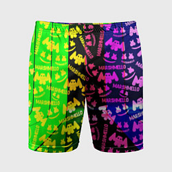 Мужские спортивные шорты Marshmello pattern neon steel