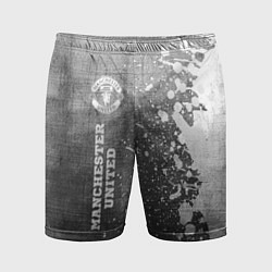 Мужские спортивные шорты Manchester United - grey gradient по-вертикали