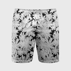 Шорты спортивные мужские Мороз на стекле, цвет: 3D-принт