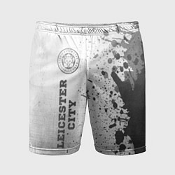 Шорты спортивные мужские Leicester City - white gradient по-вертикали, цвет: 3D-принт