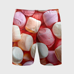 Шорты спортивные мужские Маршмэллоу, цвет: 3D-принт