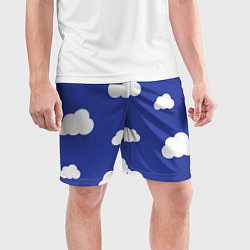 Шорты спортивные мужские Легкие облака, цвет: 3D-принт — фото 2