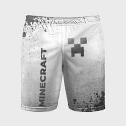 Мужские спортивные шорты Minecraft - white gradient вертикально