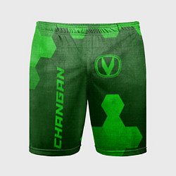 Шорты спортивные мужские Changan - green gradient вертикально, цвет: 3D-принт