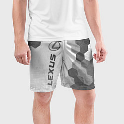 Шорты спортивные мужские Lexus - white gradient по-вертикали, цвет: 3D-принт — фото 2