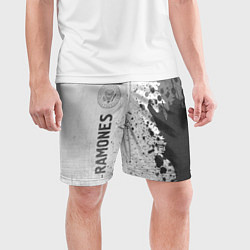 Шорты спортивные мужские Ramones - white gradient по-вертикали, цвет: 3D-принт — фото 2