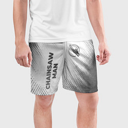 Шорты спортивные мужские Chainsaw Man - white gradient вертикально, цвет: 3D-принт — фото 2