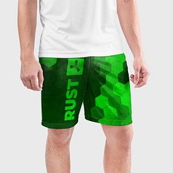 Шорты спортивные мужские Rust - green gradient по-вертикали, цвет: 3D-принт — фото 2