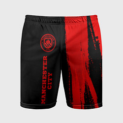 Мужские спортивные шорты Manchester City - red gradient по-вертикали