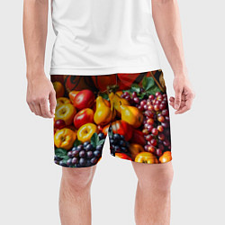 Шорты спортивные мужские Фруктовый натюрморт, цвет: 3D-принт — фото 2
