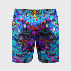 Шорты спортивные мужские Абстракция стекло узор, цвет: 3D-принт