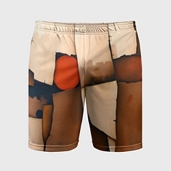 Шорты спортивные мужские Фрагментированная композиция, цвет: 3D-принт