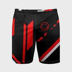 Шорты спортивные мужские Nirvana текстура полосы, цвет: 3D-принт