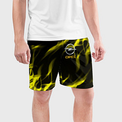 Шорты спортивные мужские Opel огненный стиль, цвет: 3D-принт — фото 2