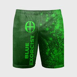 Шорты спортивные мужские Blue Exorcist - green gradient по-вертикали, цвет: 3D-принт