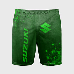 Шорты спортивные мужские Suzuki - green gradient вертикально, цвет: 3D-принт