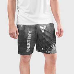 Шорты спортивные мужские Destiny - grey gradient вертикально, цвет: 3D-принт — фото 2