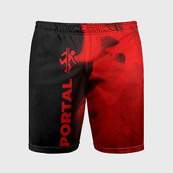 Мужские спортивные шорты Portal - red gradient по-вертикали
