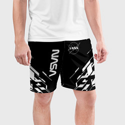 Шорты спортивные мужские Nasa геометрия, цвет: 3D-принт — фото 2