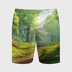 Шорты спортивные мужские Fabulous forest, цвет: 3D-принт