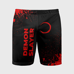 Мужские спортивные шорты Demon Slayer - red gradient вертикально