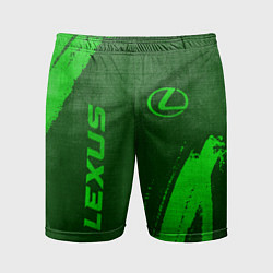 Мужские спортивные шорты Lexus - green gradient вертикально