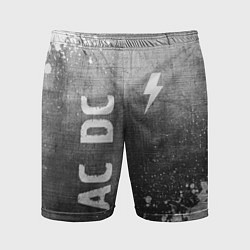 Мужские спортивные шорты AC DC - grey gradient вертикально