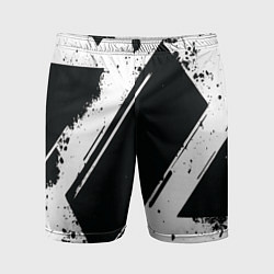 Шорты спортивные мужские Color black white, цвет: 3D-принт
