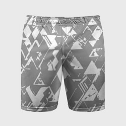 Мужские спортивные шорты Светлый серый геометричный паттерн
