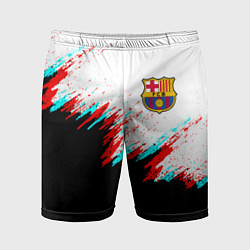 Мужские спортивные шорты Barcelona глитч краски