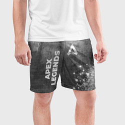 Шорты спортивные мужские Apex Legends - grey gradient вертикально, цвет: 3D-принт — фото 2
