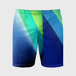 Шорты спортивные мужские Color blue green, цвет: 3D-принт