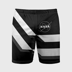Шорты спортивные мужские Nasa геометрия полосы, цвет: 3D-принт