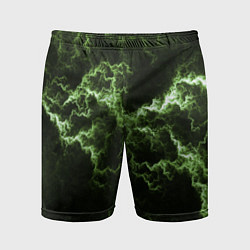 Шорты спортивные мужские Lightning green glow, цвет: 3D-принт