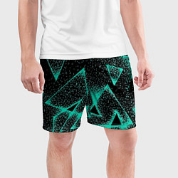 Шорты спортивные мужские The triangle is light blue, цвет: 3D-принт — фото 2