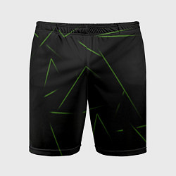 Шорты спортивные мужские Color green line, цвет: 3D-принт