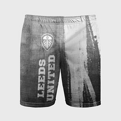 Шорты спортивные мужские Leeds United - grey gradient по-вертикали, цвет: 3D-принт