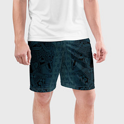 Шорты спортивные мужские Руны и скандинавская татуировка Одина, цвет: 3D-принт — фото 2