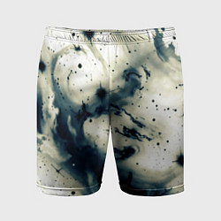 Мужские спортивные шорты Бежевый и тёмно-синий космическая абстракция