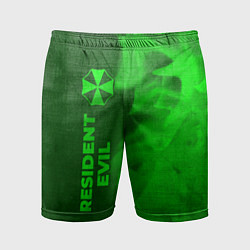 Шорты спортивные мужские Resident Evil - green gradient по-вертикали, цвет: 3D-принт