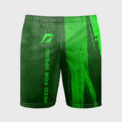 Шорты спортивные мужские Need for Speed - green gradient по-вертикали, цвет: 3D-принт