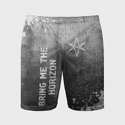 Мужские спортивные шорты Bring Me the Horizon - grey gradient вертикально