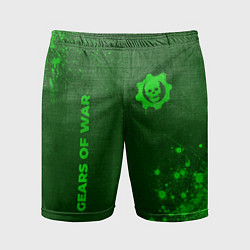 Шорты спортивные мужские Gears of War - green gradient вертикально, цвет: 3D-принт